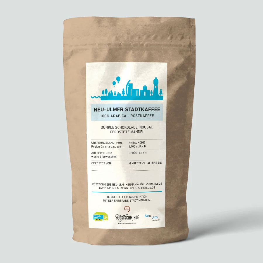 Neu-Ulmer Stadtkaffee - Peru | dunkle Schokolade, Nougat, Mandel