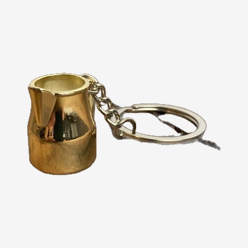 Schlüsselanhänger Milchkanne gold