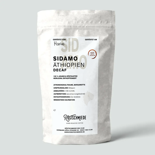 Sidamo , ENTKOFFEINIERT - Äthiopien | Zitronengras, Traube und Bergamotte 250g